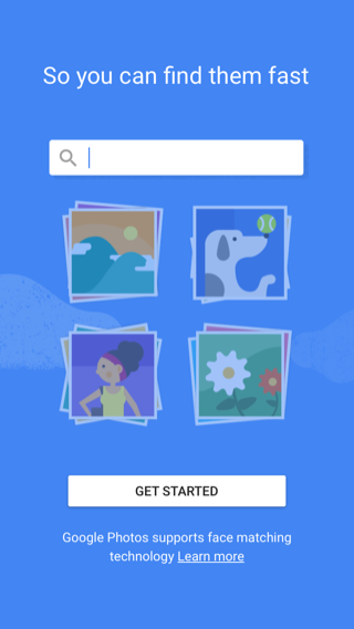 Google Photos iPhone onboarding screenshot